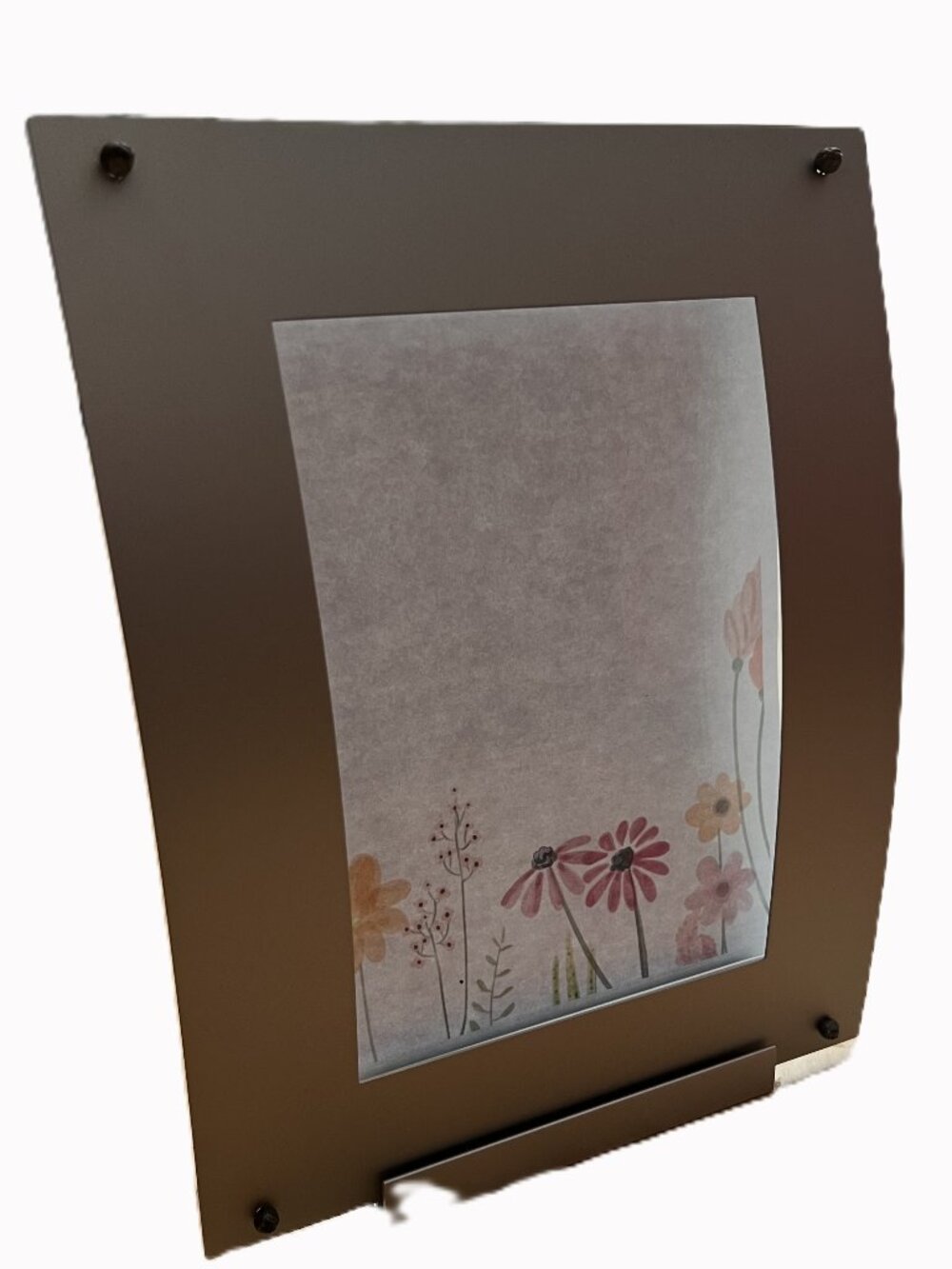 InFORM | Vintage Aluminum Picture Frame MCM Modernist Tabletop Easel - Picture 2 of 8